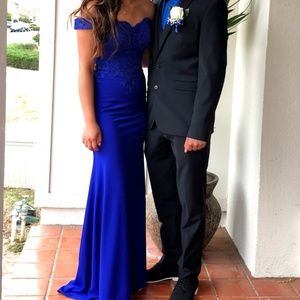 Cinderella Royal Blue Embellished Mermaid Dress